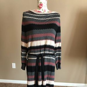Black Combo Sweater Dress by Artisan Size XL NWT